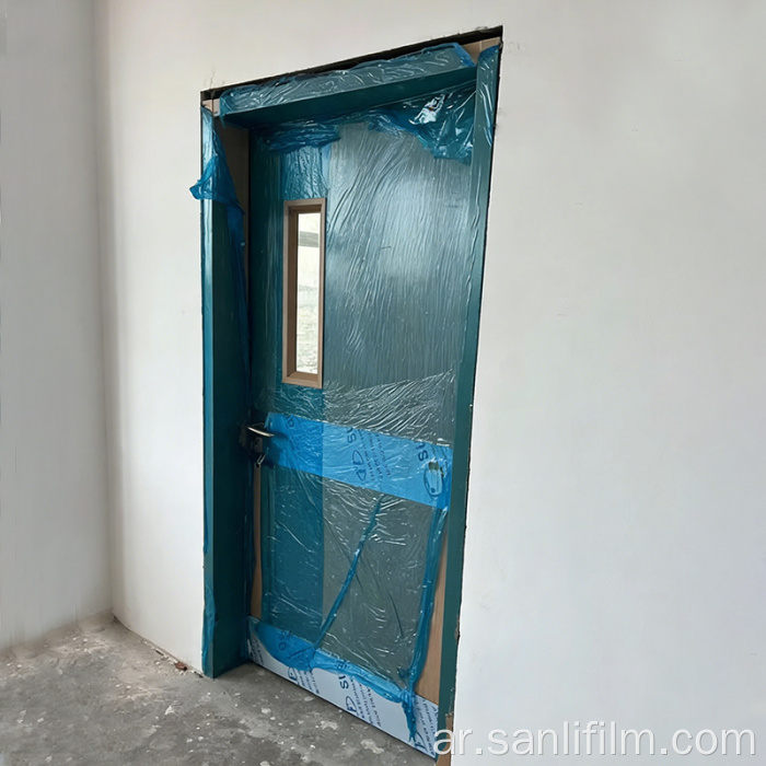 أبواب أو جدران مقاومة للحريق بفيلم مثبطات اللهب